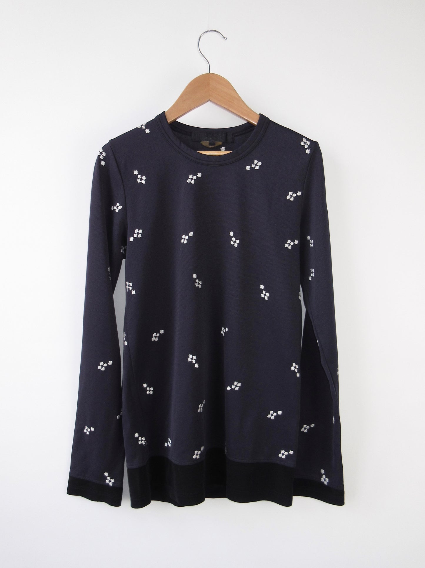 comme des garcons embroidery jersey top