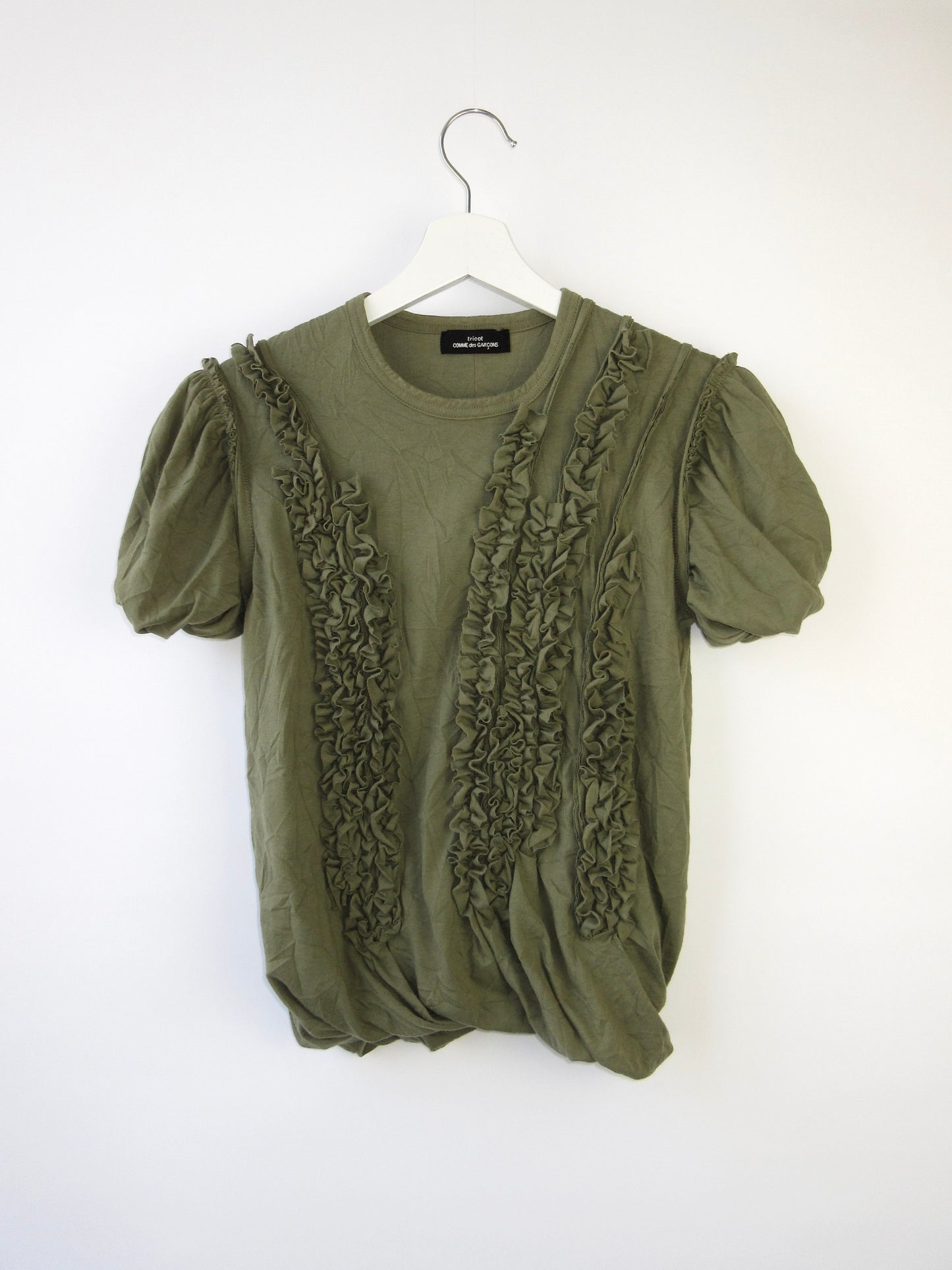 tricot comme des garcons khaki t-shirt