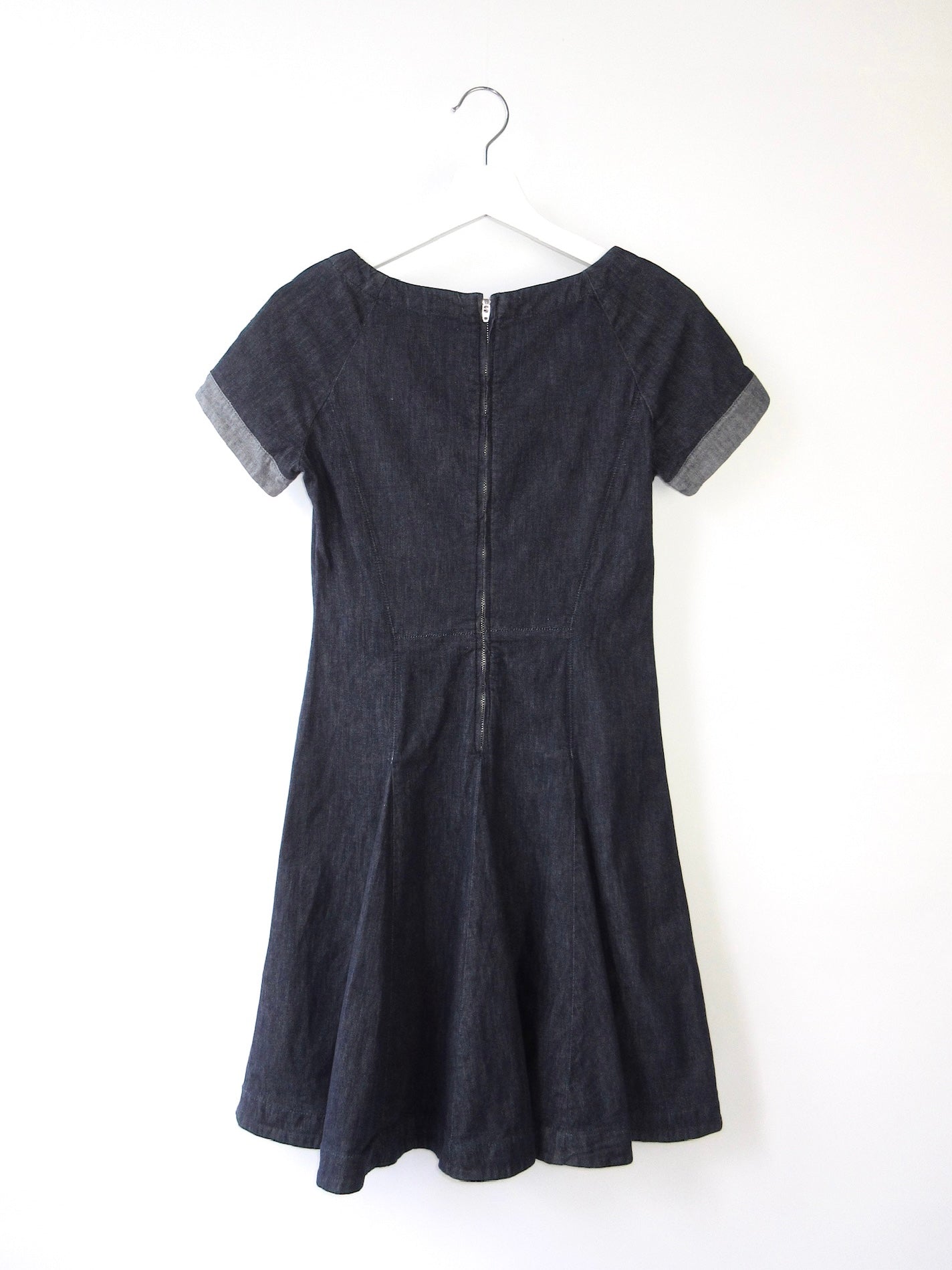 denim flare dress