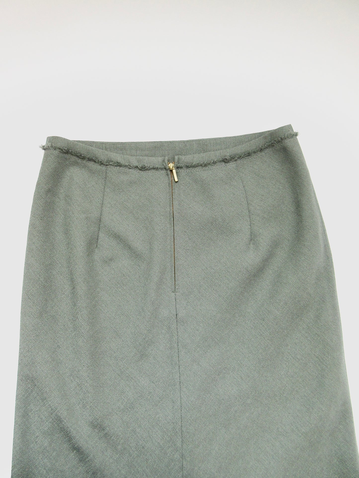 moss green long skirt