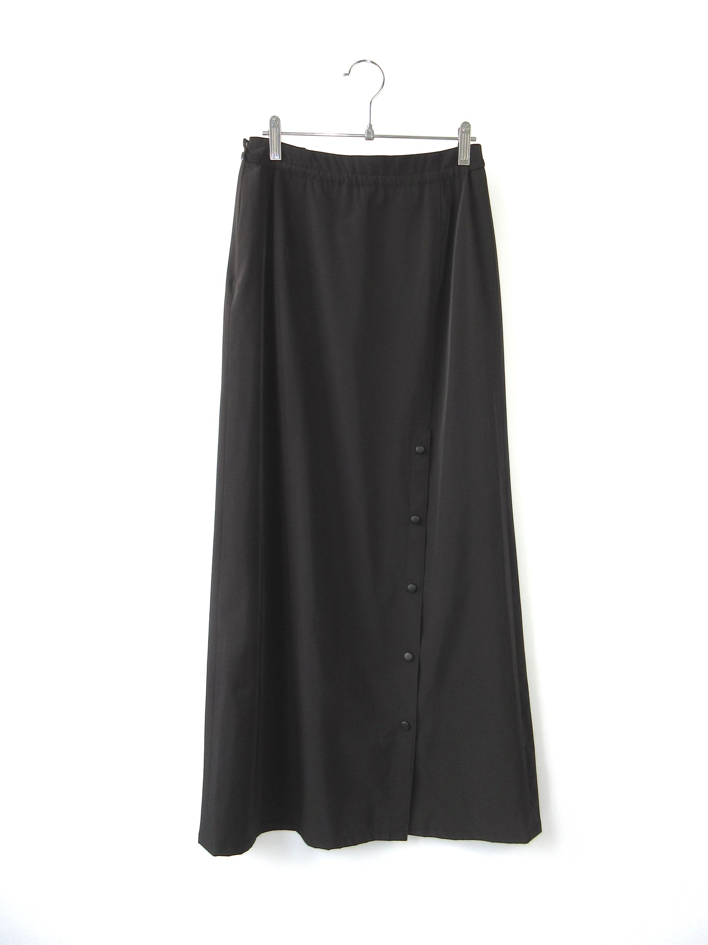 nylon black long skirt