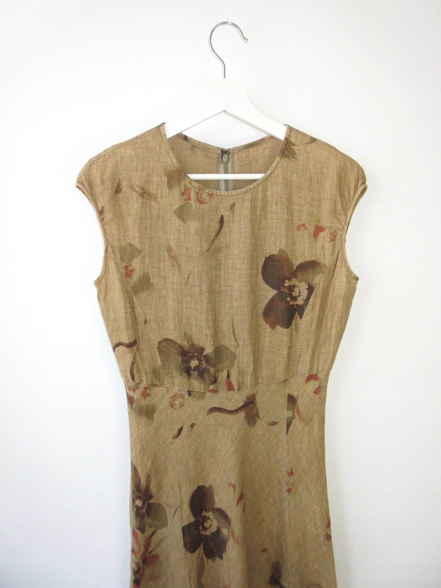 【used】flower linen dress