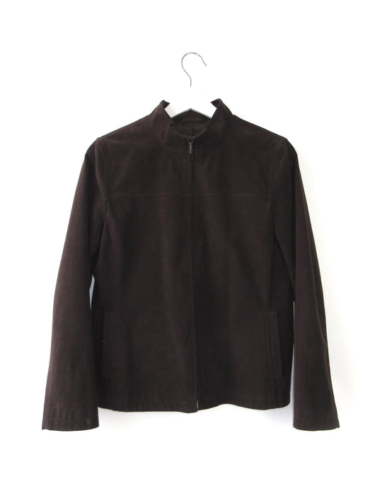 suede like minimal jacket