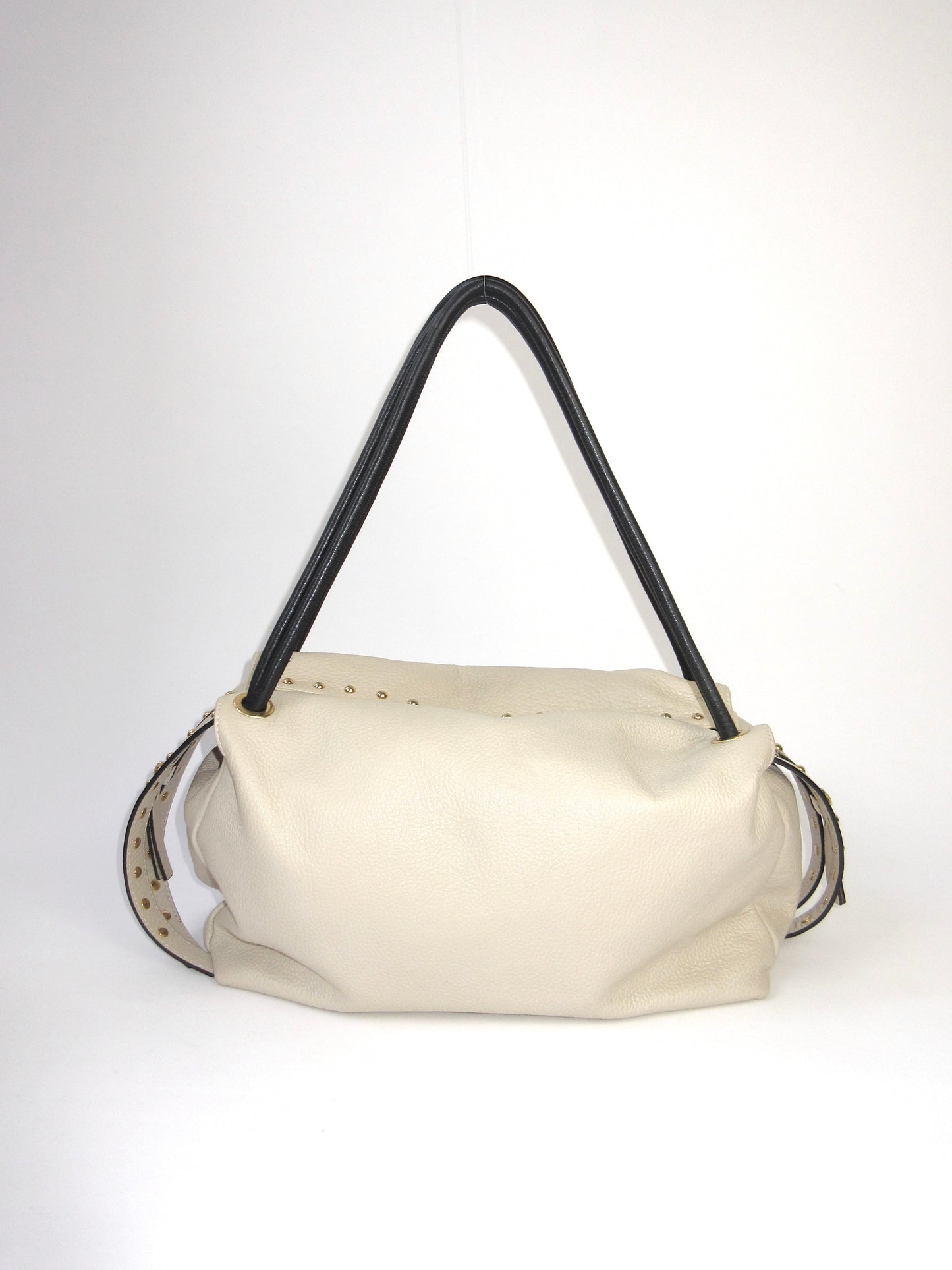 leather studs tote bag