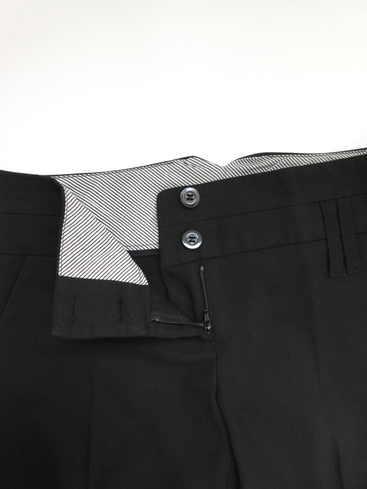 waist design black slacks