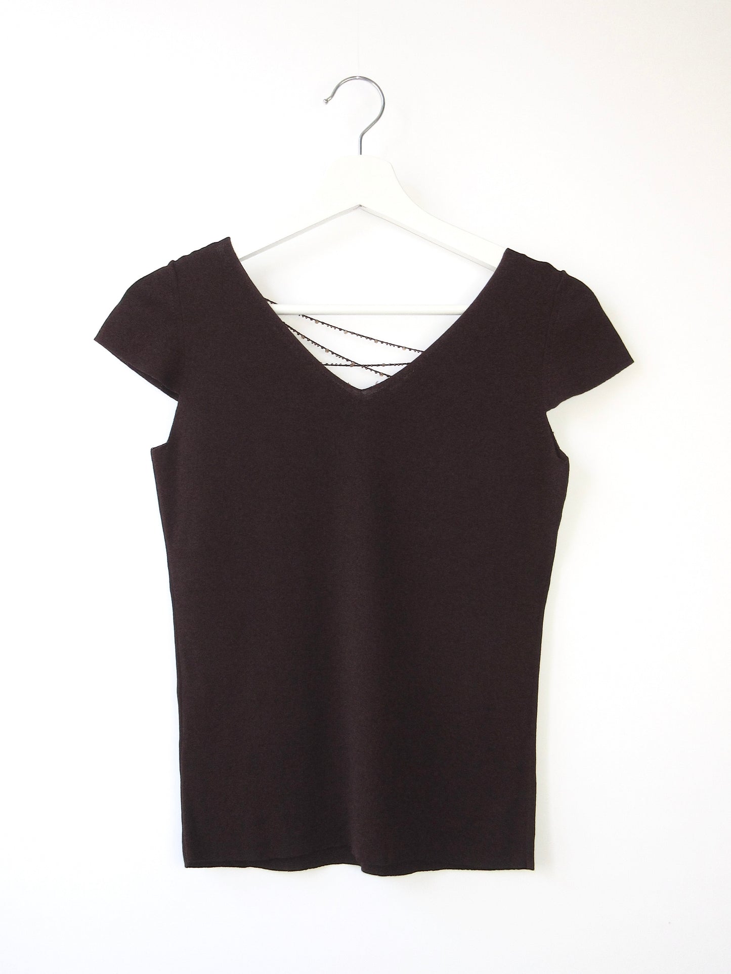 spangle design knit top