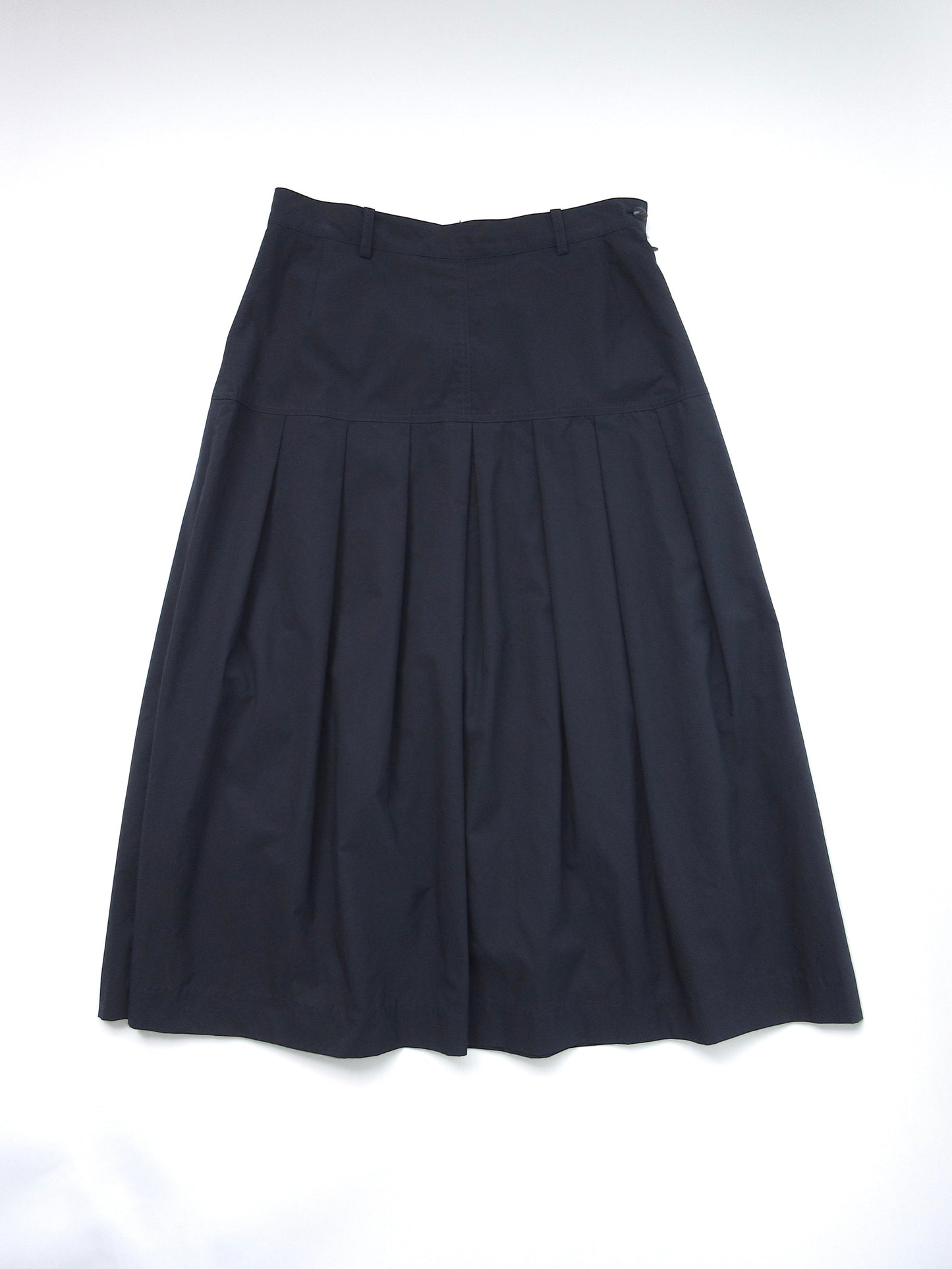 navy pleated skirt