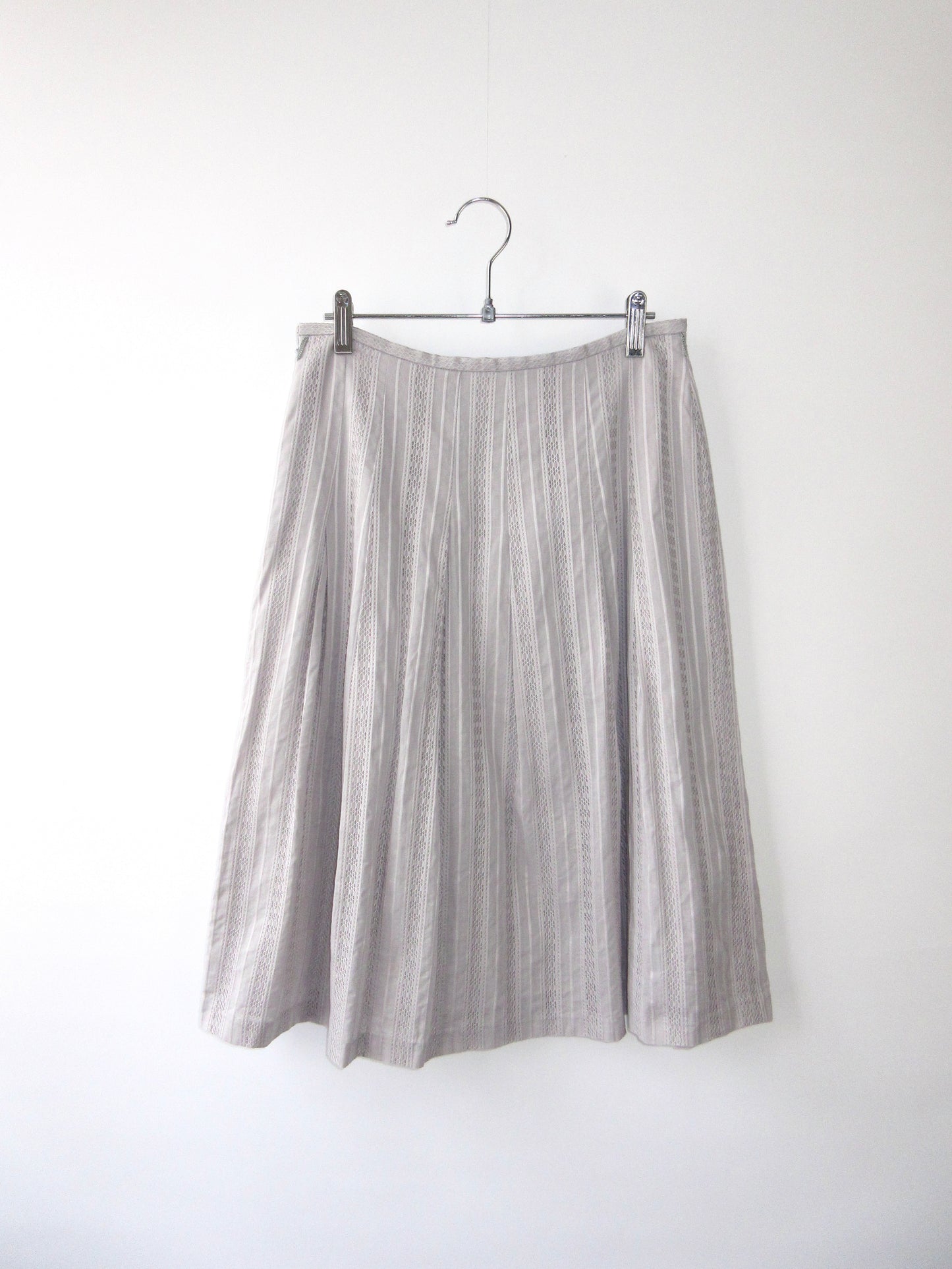 mauve lace flare skirt