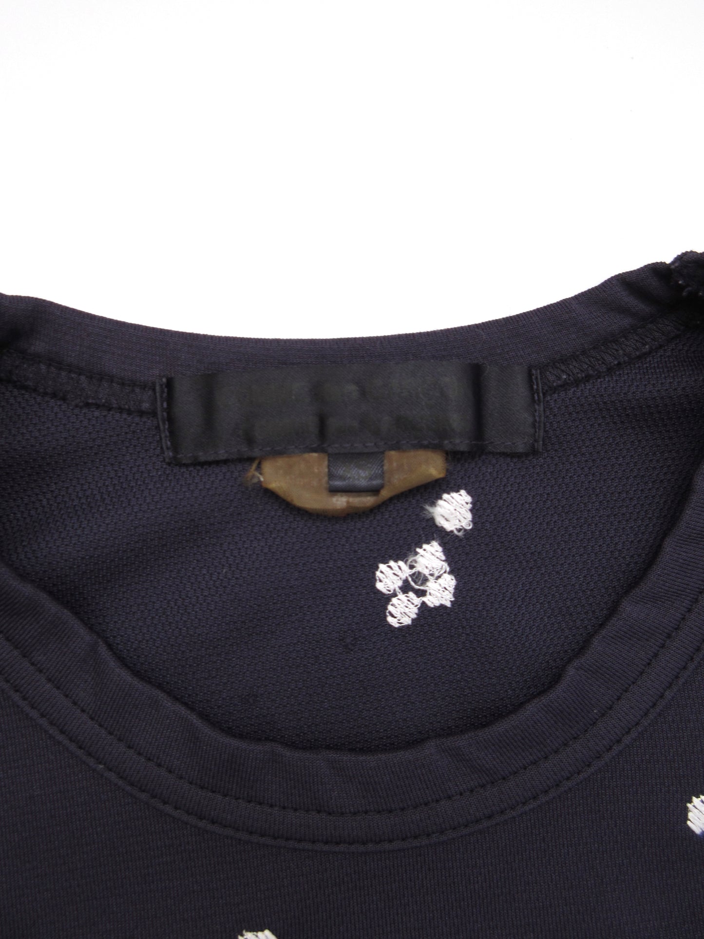 comme des garcons embroidery jersey top