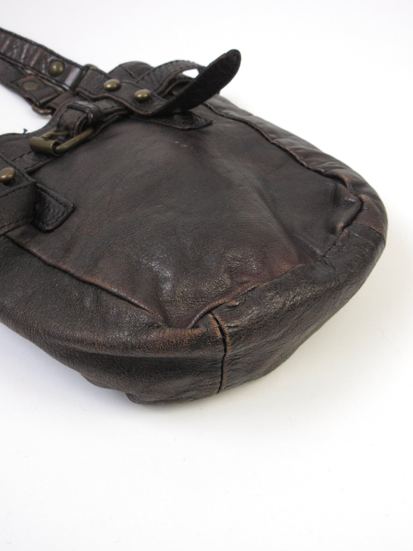 【used】vintage leather shoulder bag