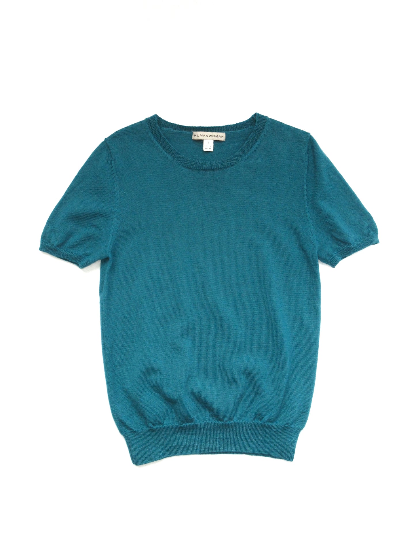 emerald green short sleeve knit