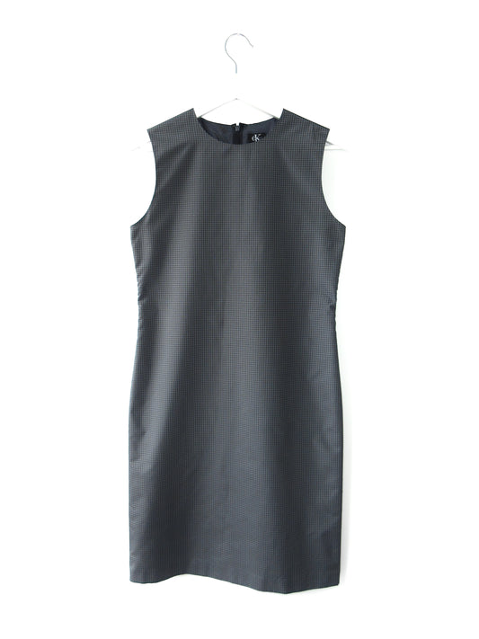 Calvin Klein plaid box silhouette dress