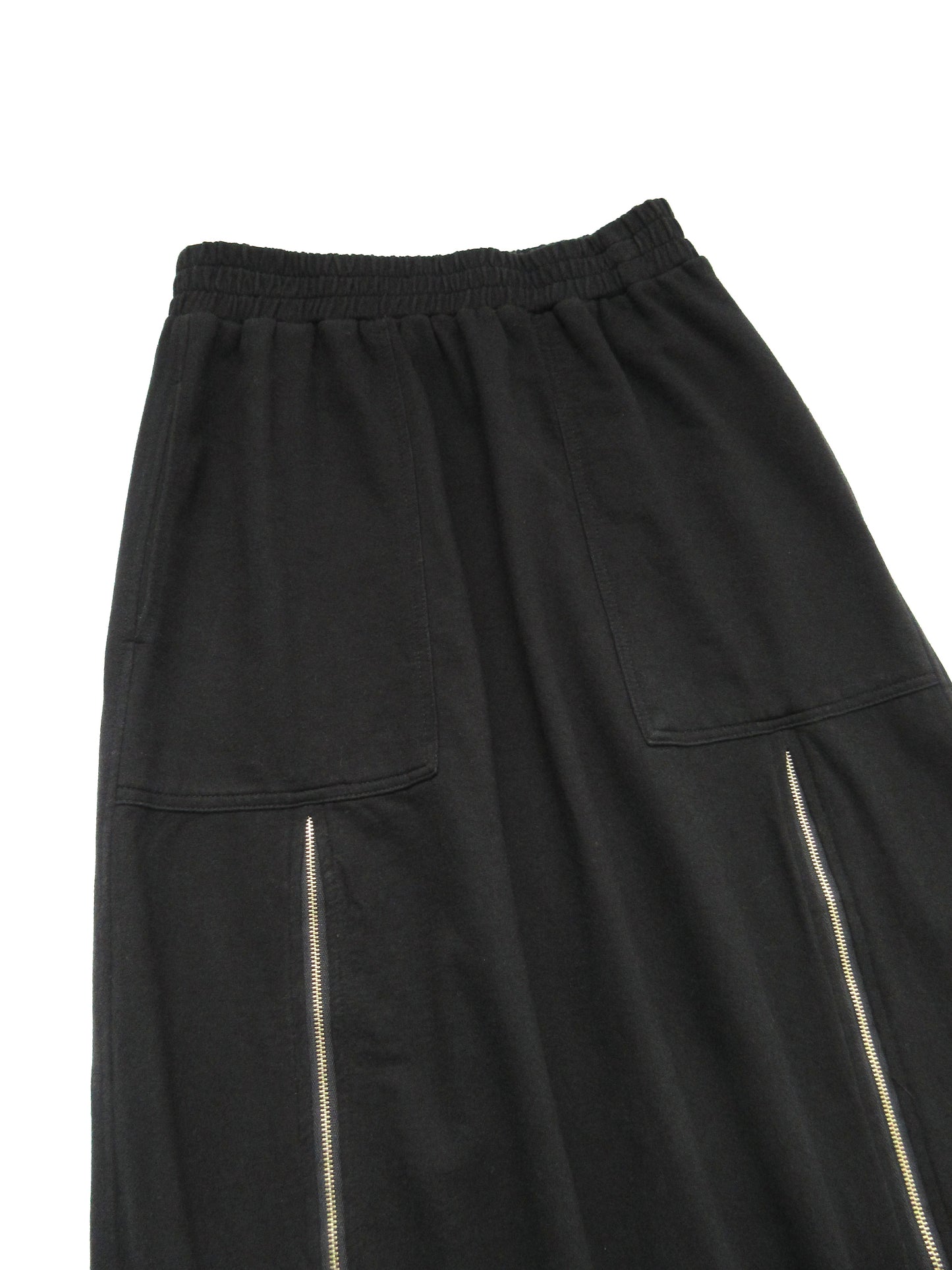 【used】zipper long skirt