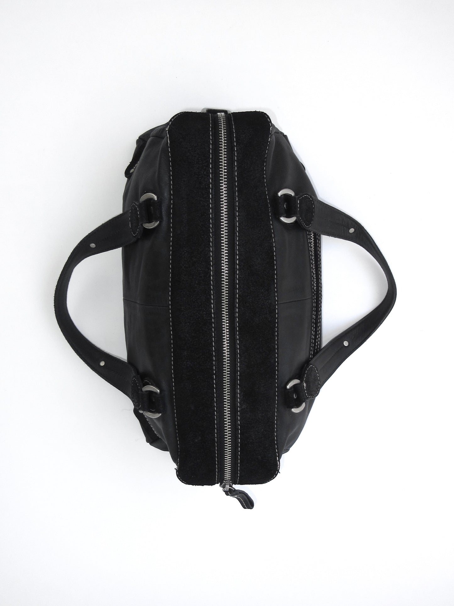 agnes b. different materials boston bag