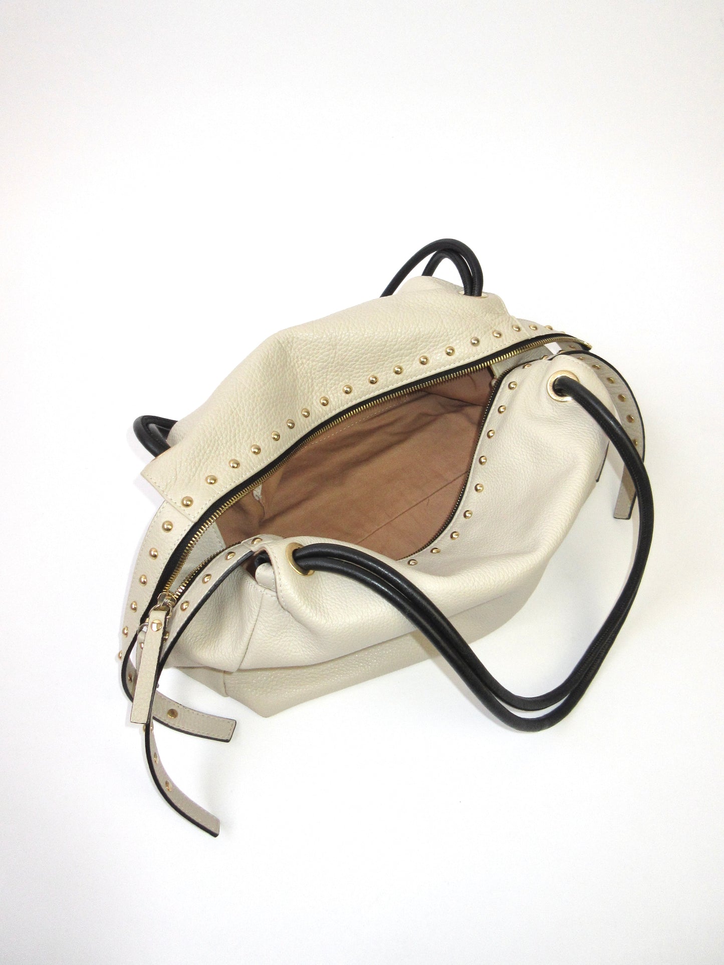 leather studs tote bag