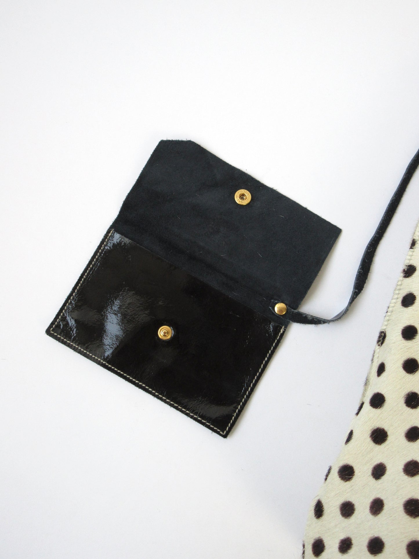 leather polka dots tote bag