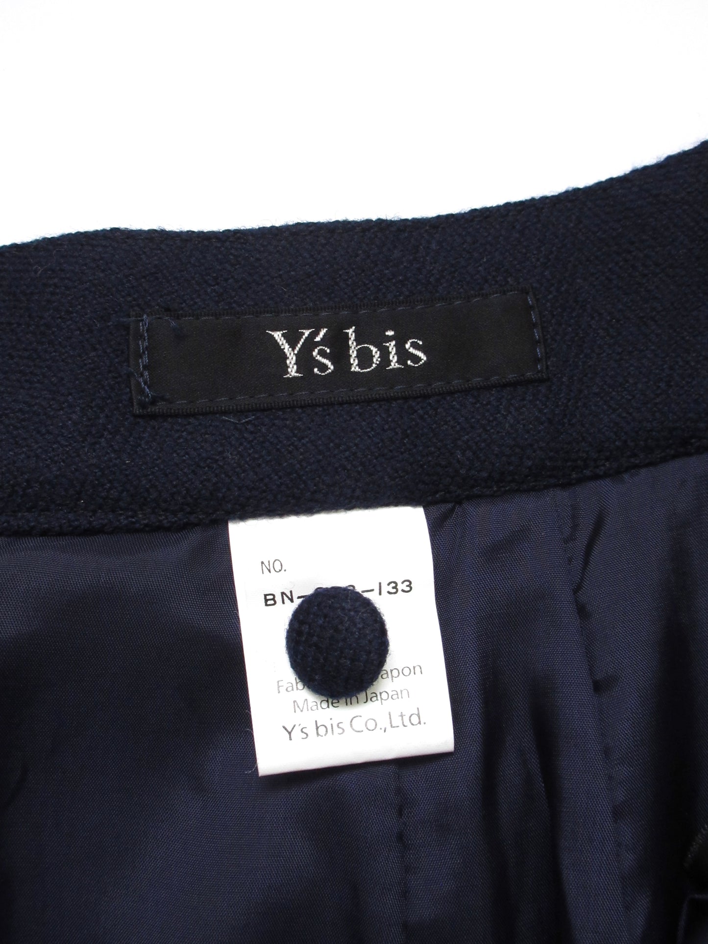 Y's bis navy long skirt