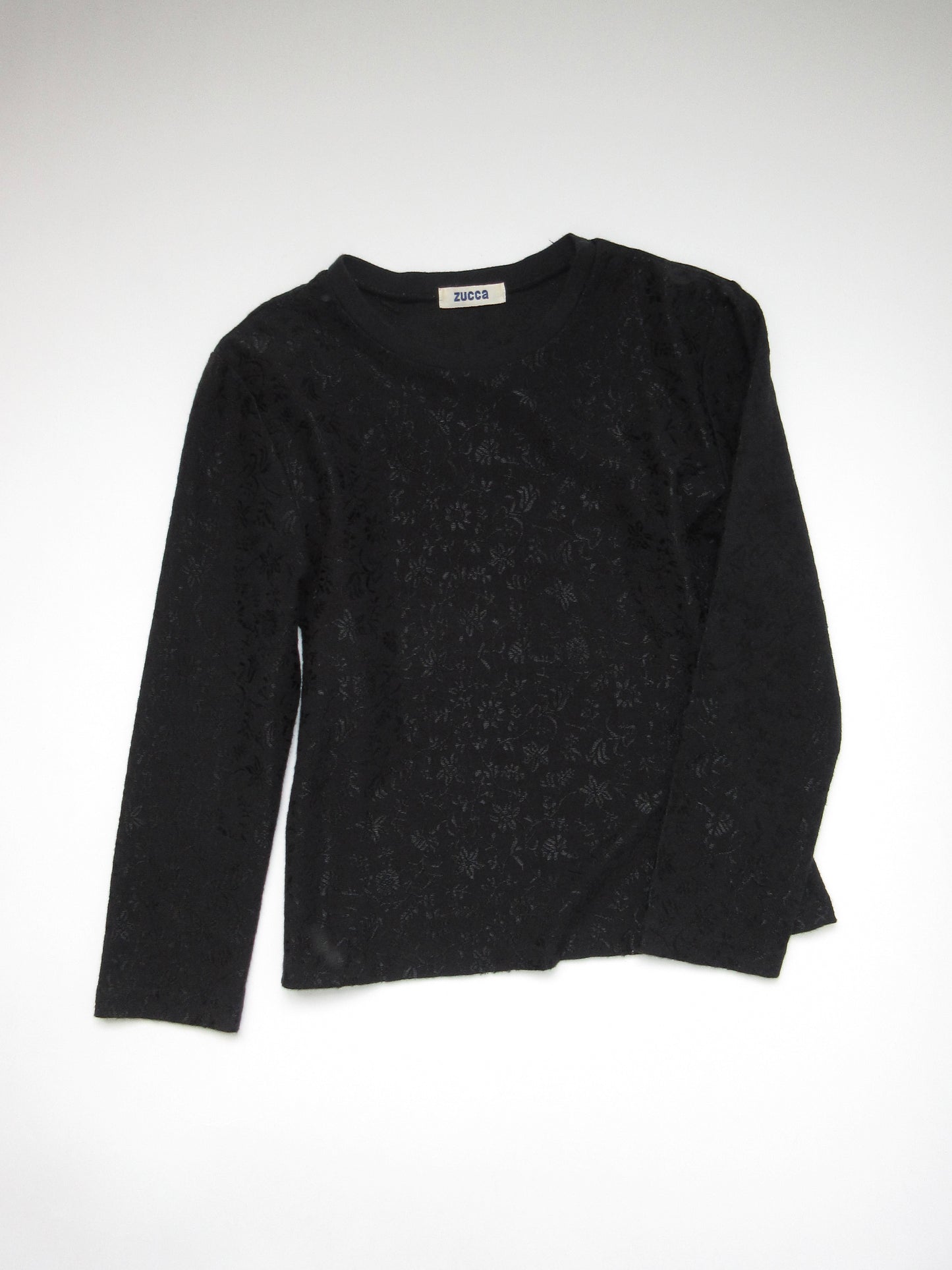 zucca black flower long sleeve top