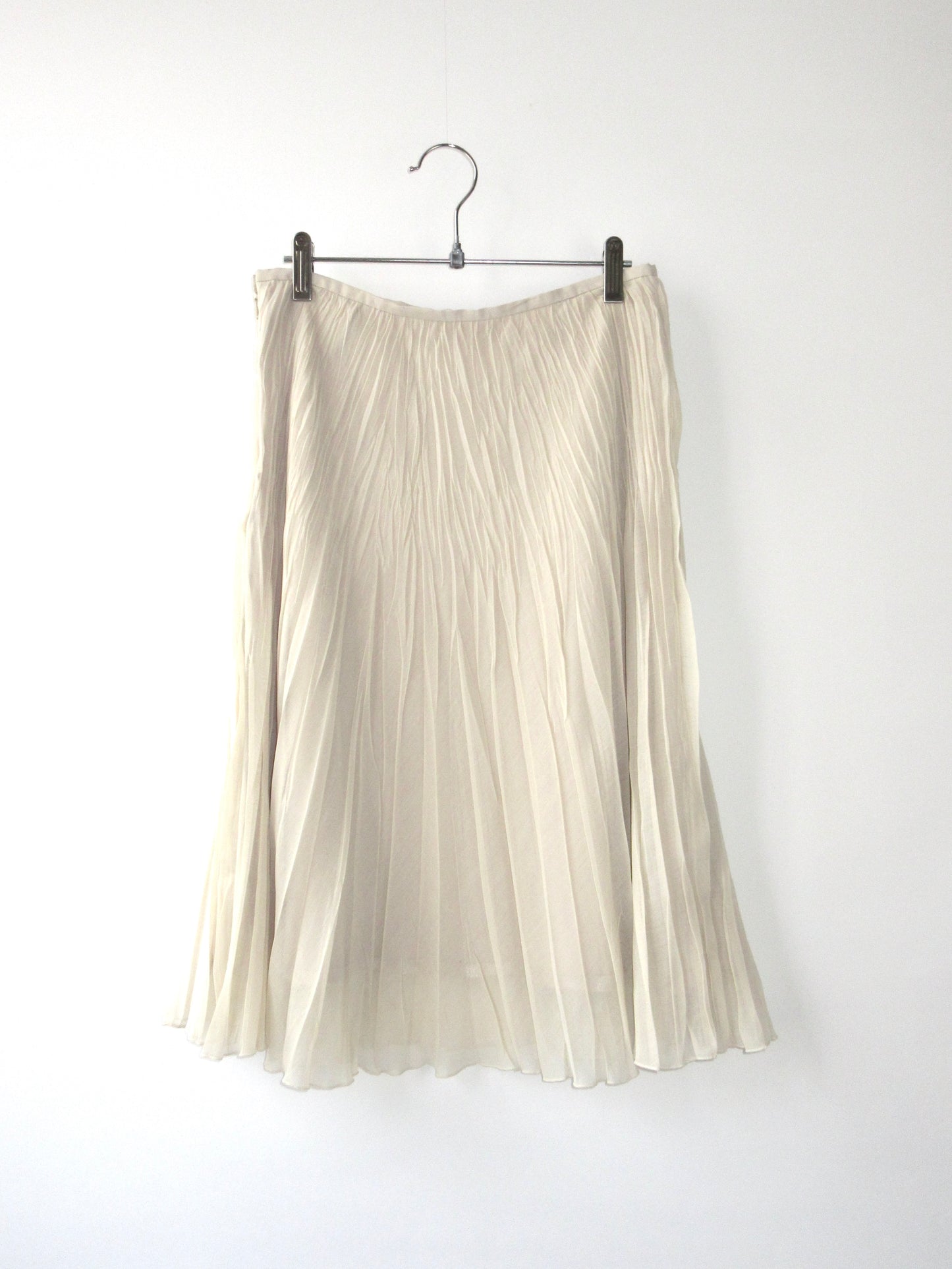 wrinkle pleats midi skirt