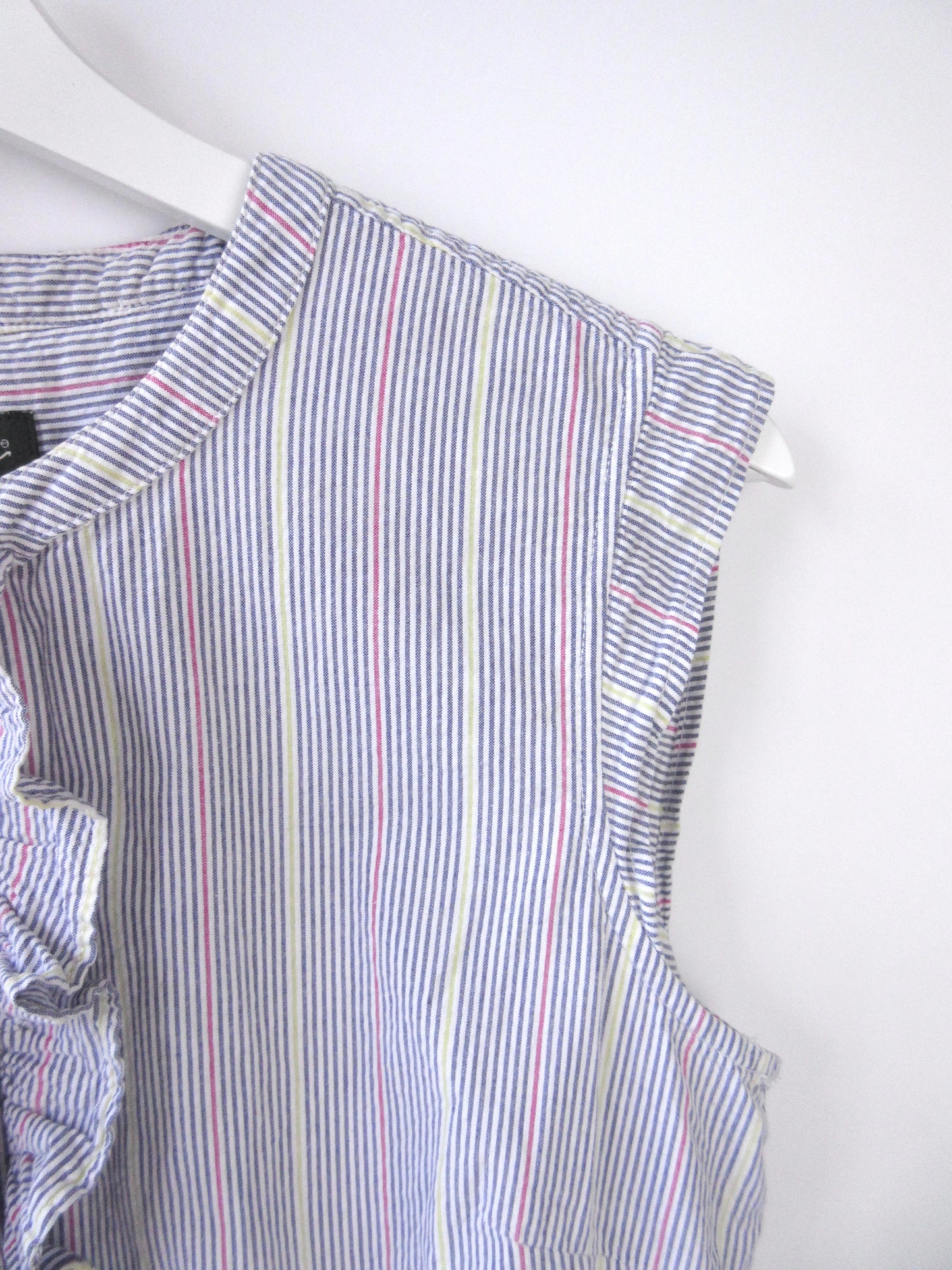 【used】stripe sleeveless blouse