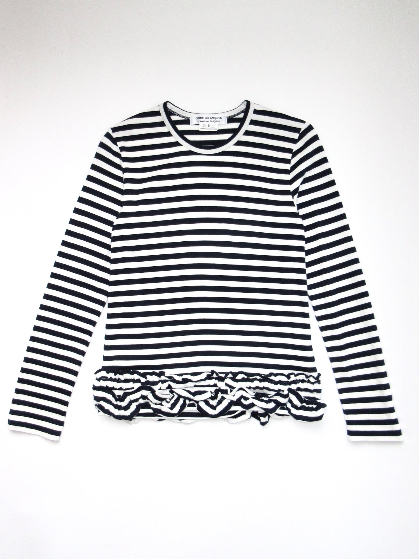 COMME des GARÇONS stripe frill longsleeve