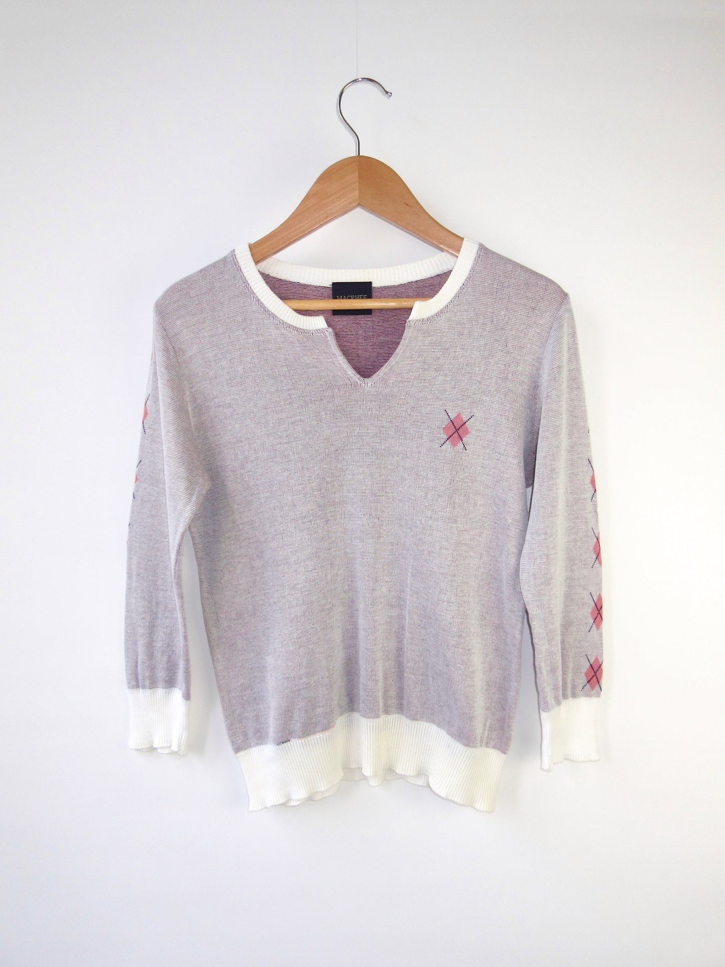 argyle cotton knit