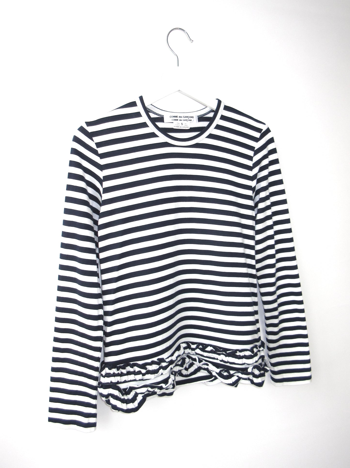 COMME des GARÇONS stripe frill longsleeve