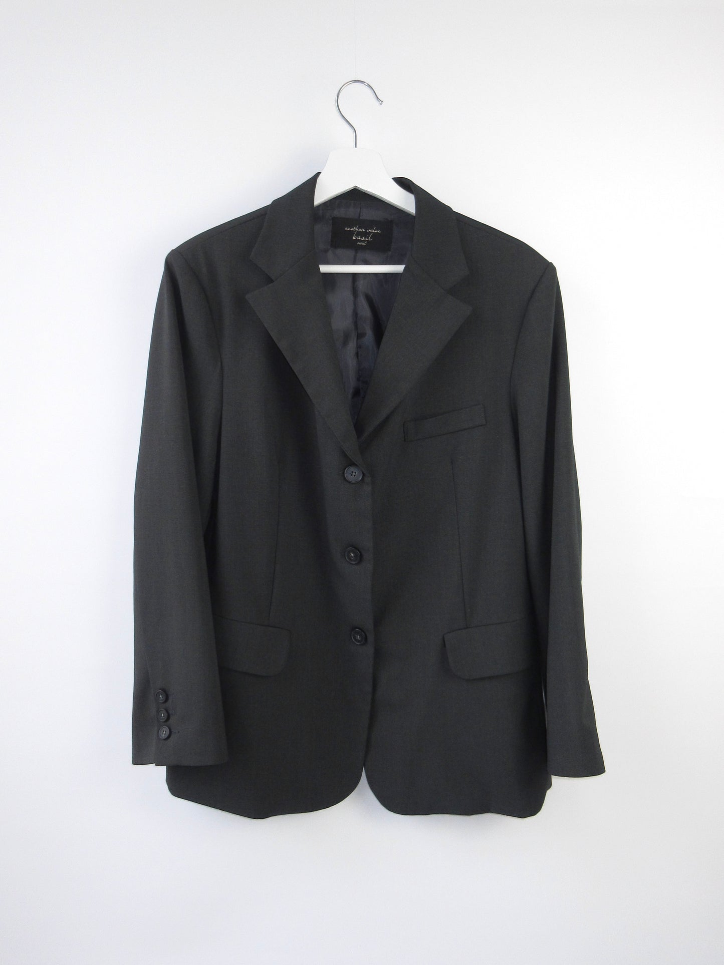 【used】dark gray tailored jacket