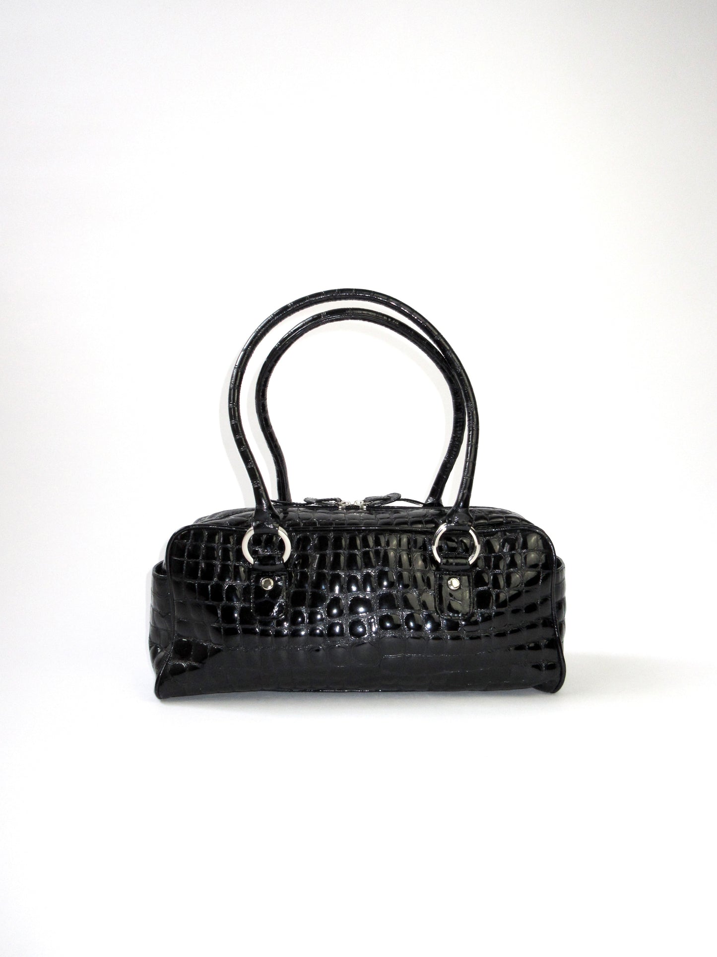 embossed enamel sholder bag