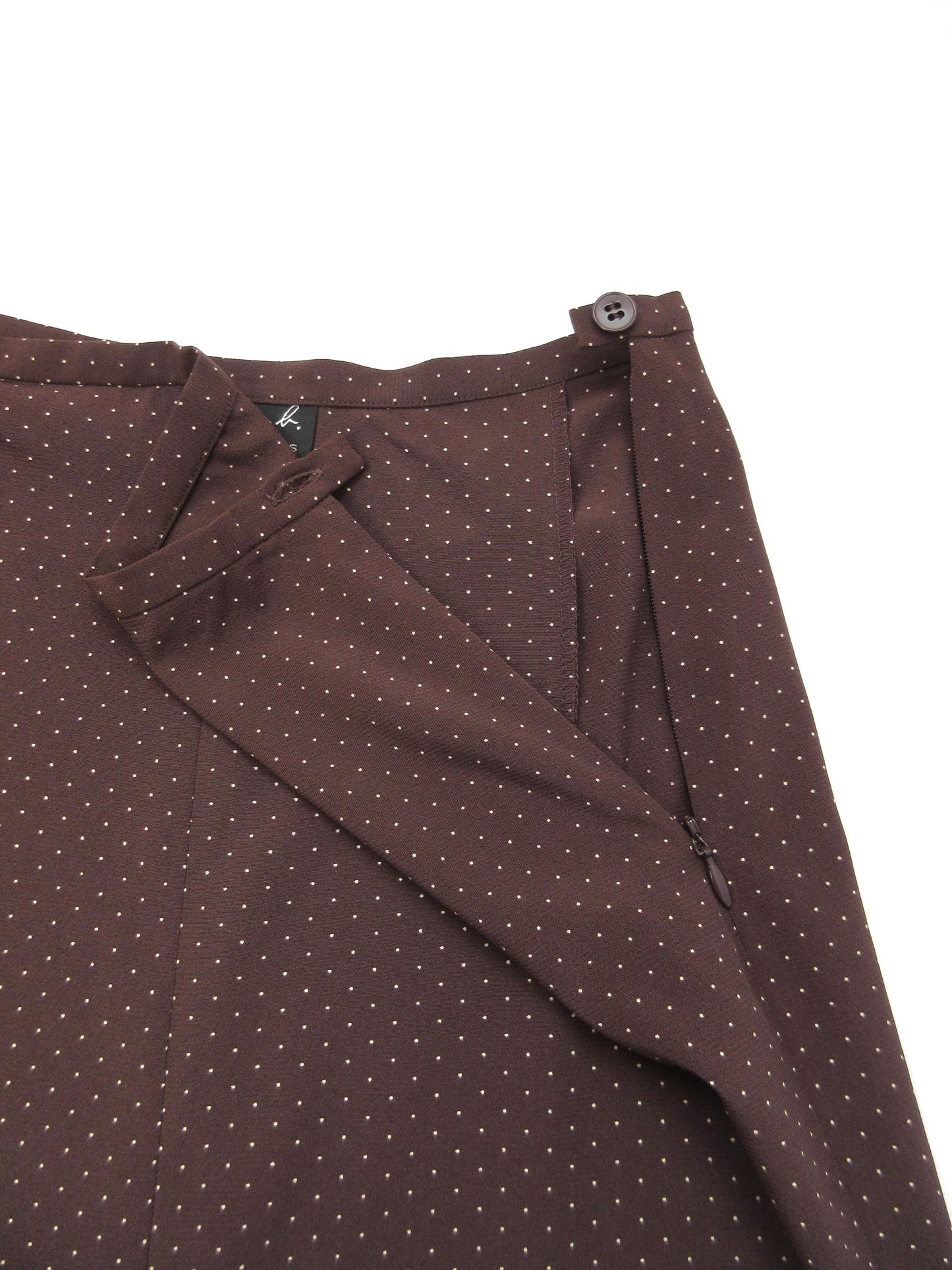 agnes b. polka dots brown skirt