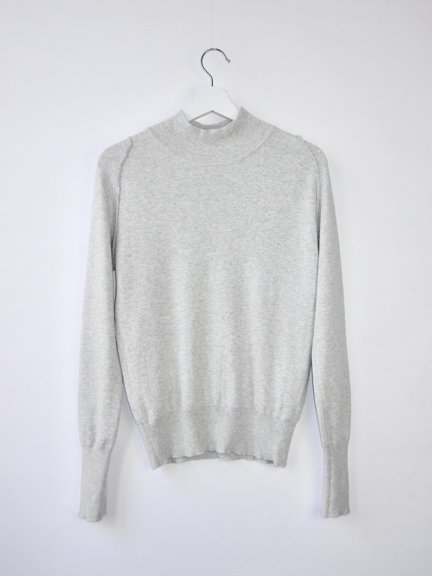 light gray high neck knit