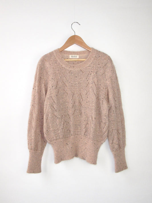 【used】nep yarn pink mohair knit