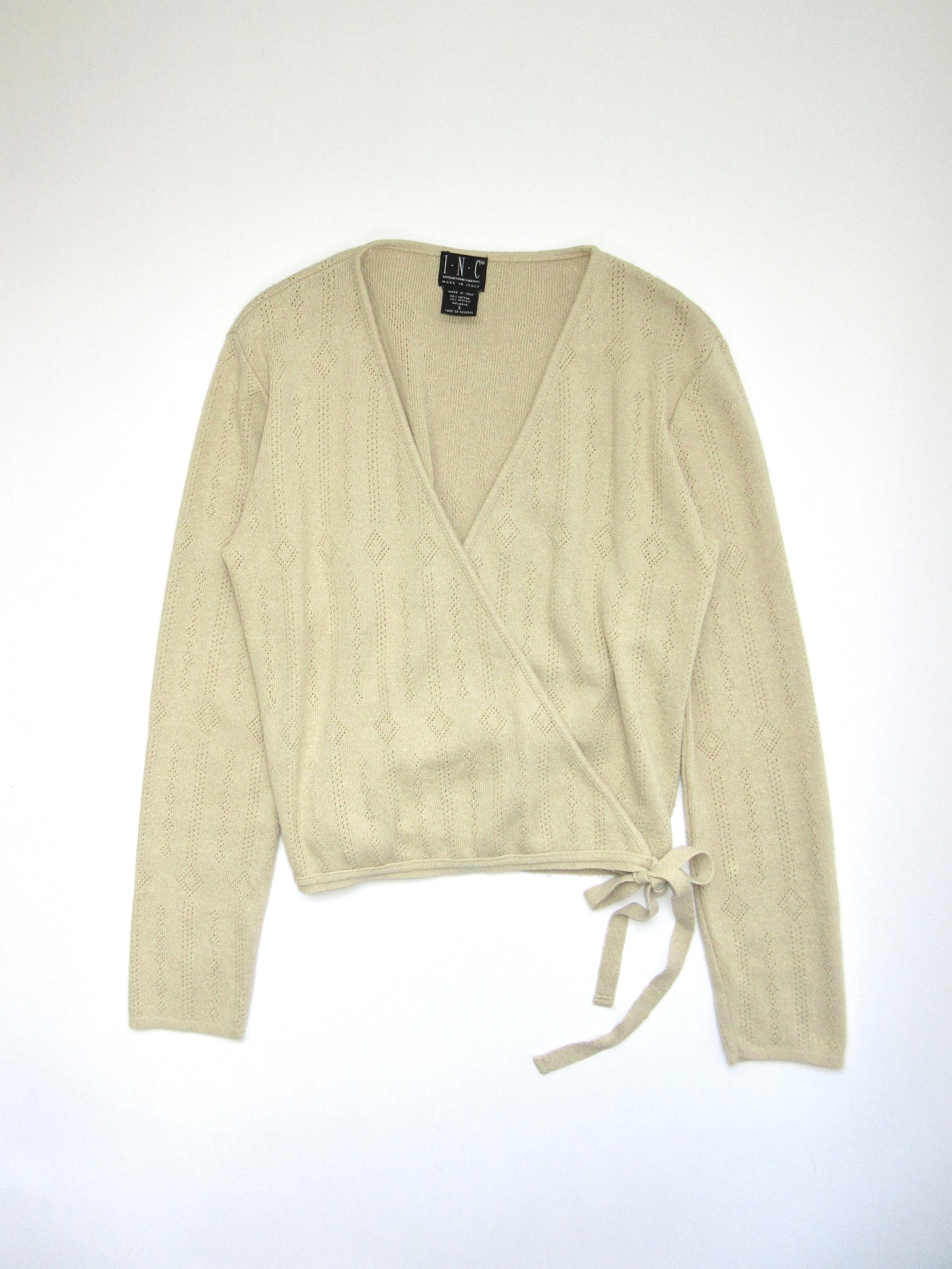 【used】cotton crochet cachecoeur cardigan