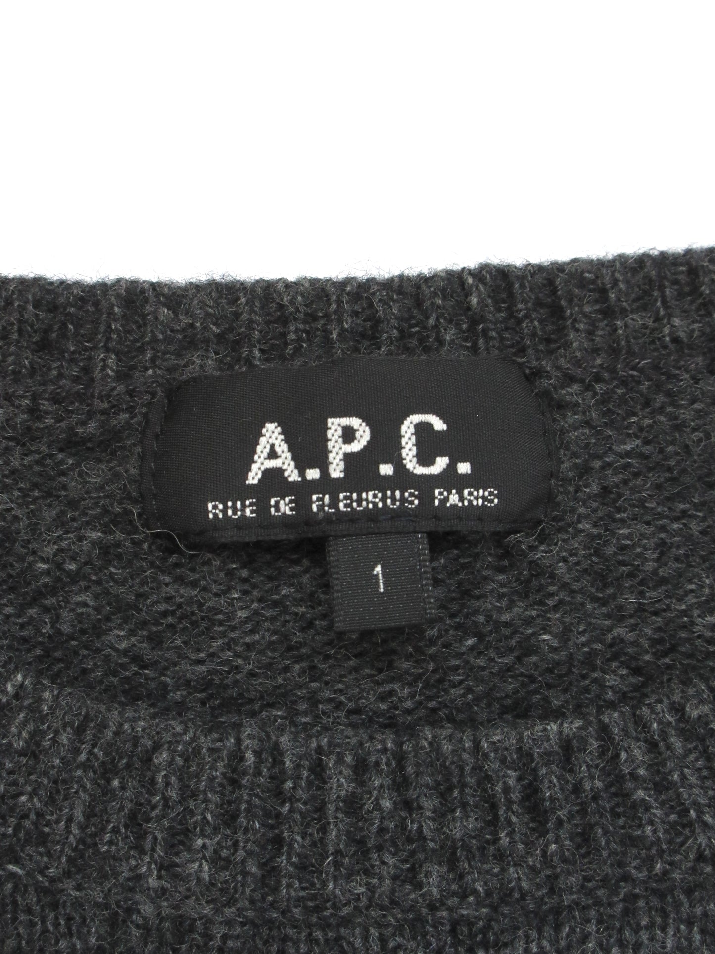 A.P.C. charcoal gray knit