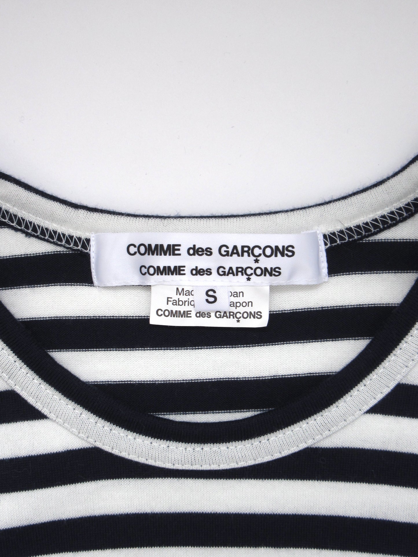 COMME des GARÇONS stripe frill longsleeve