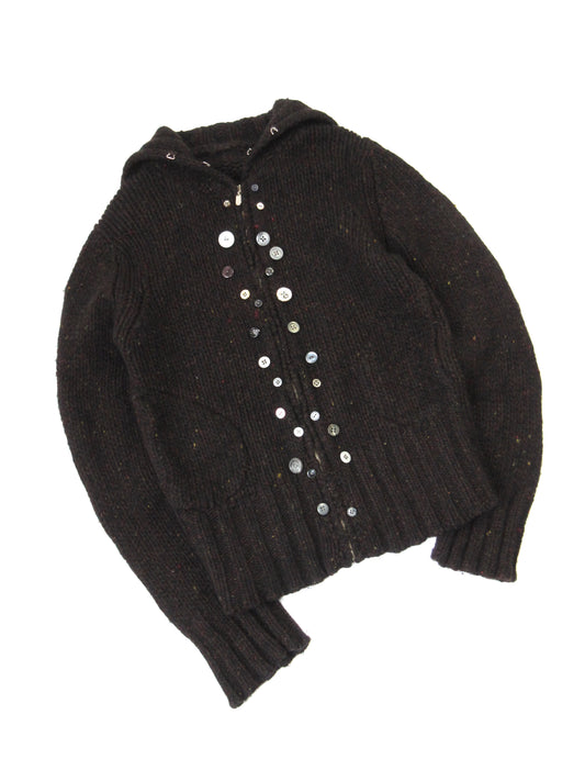 21 frost moon zip-up knit