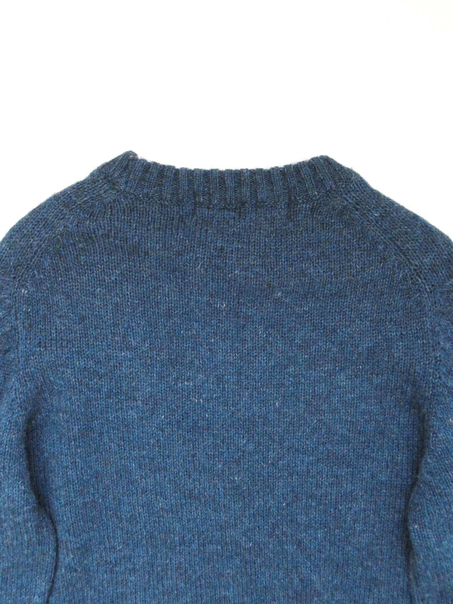 melange blue knit top