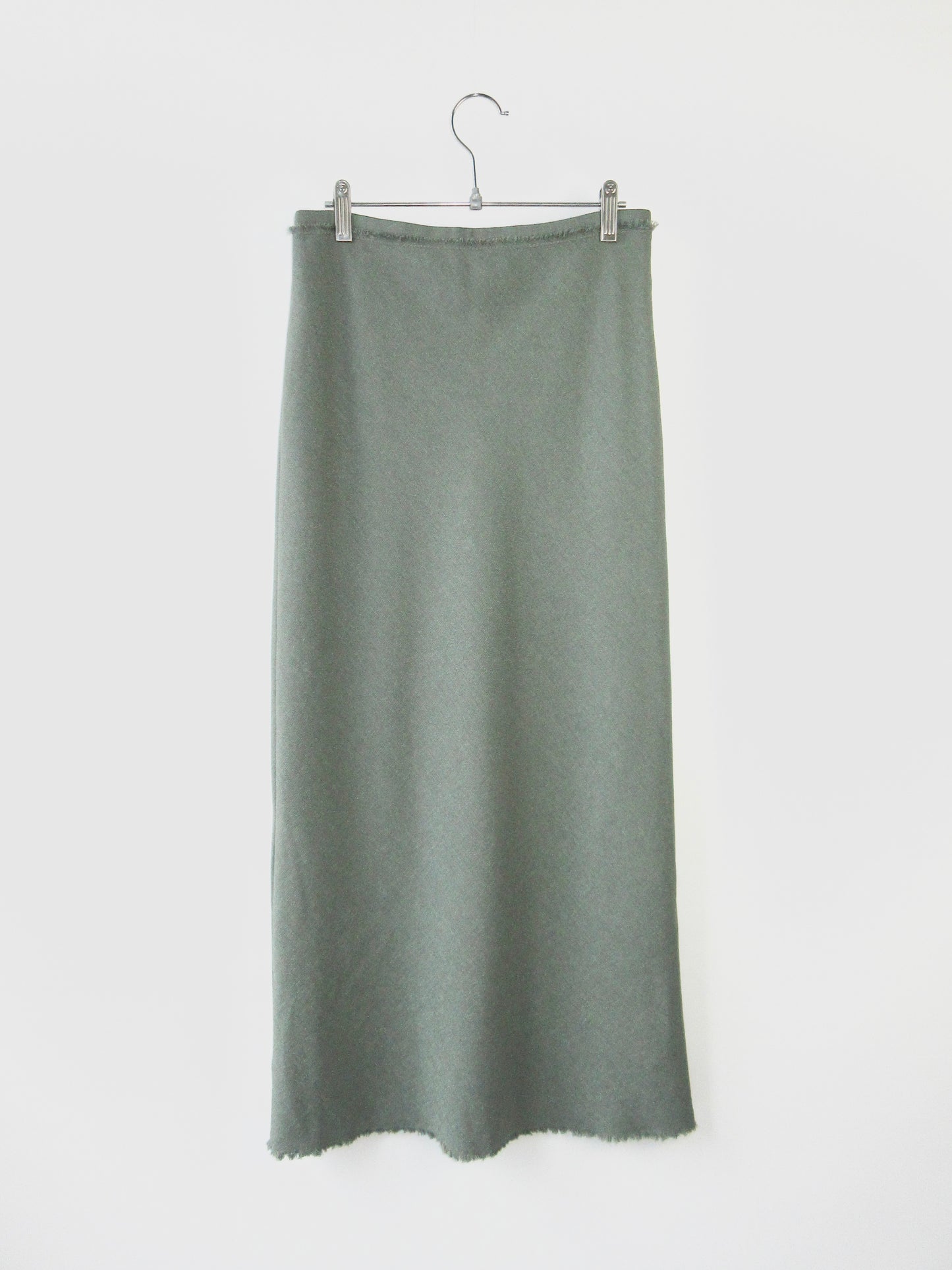 moss green long skirt