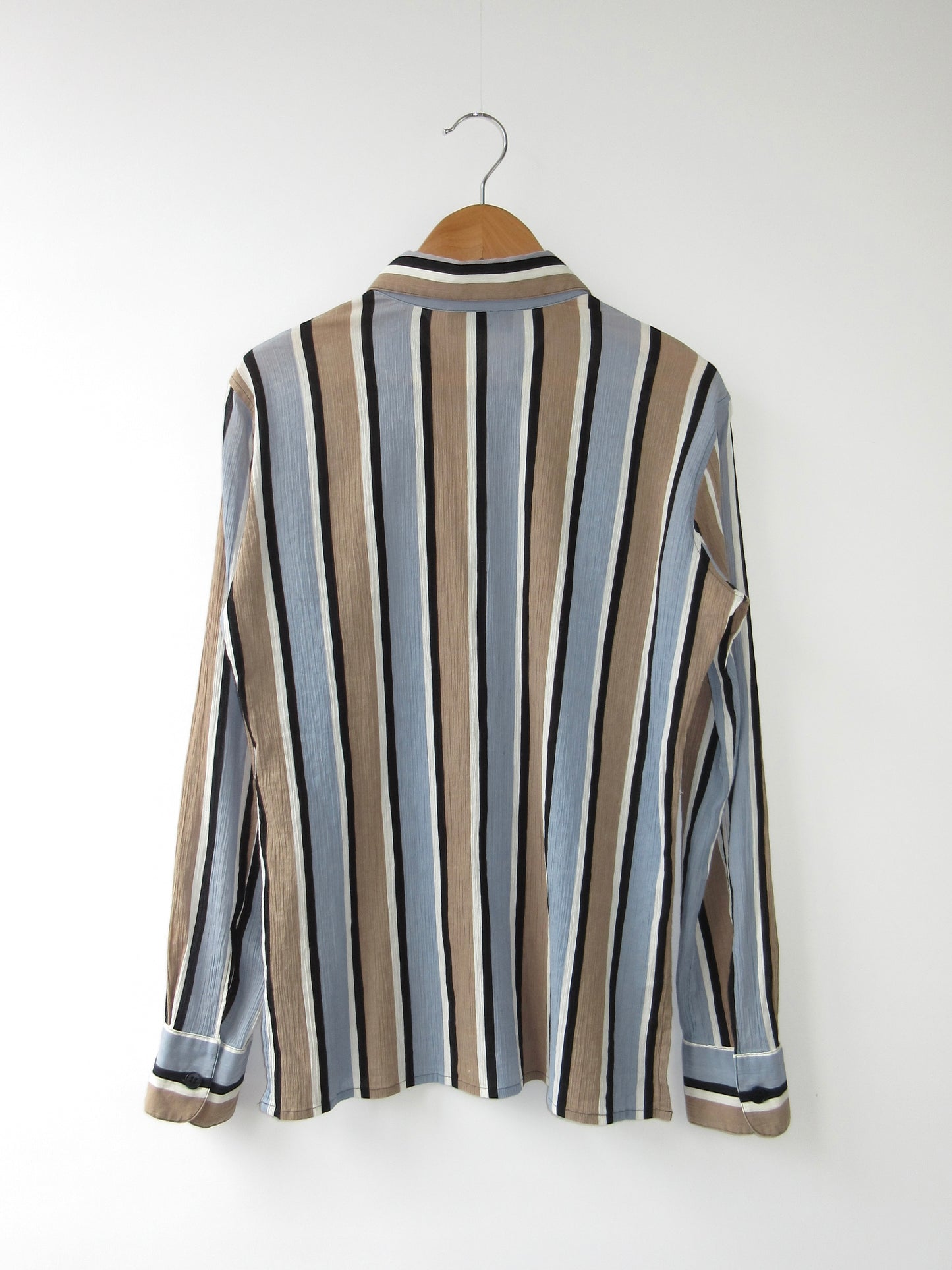 agnes b. stripe crepe shirt