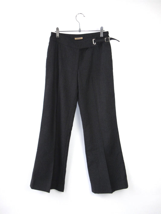 design belt stripe slacks