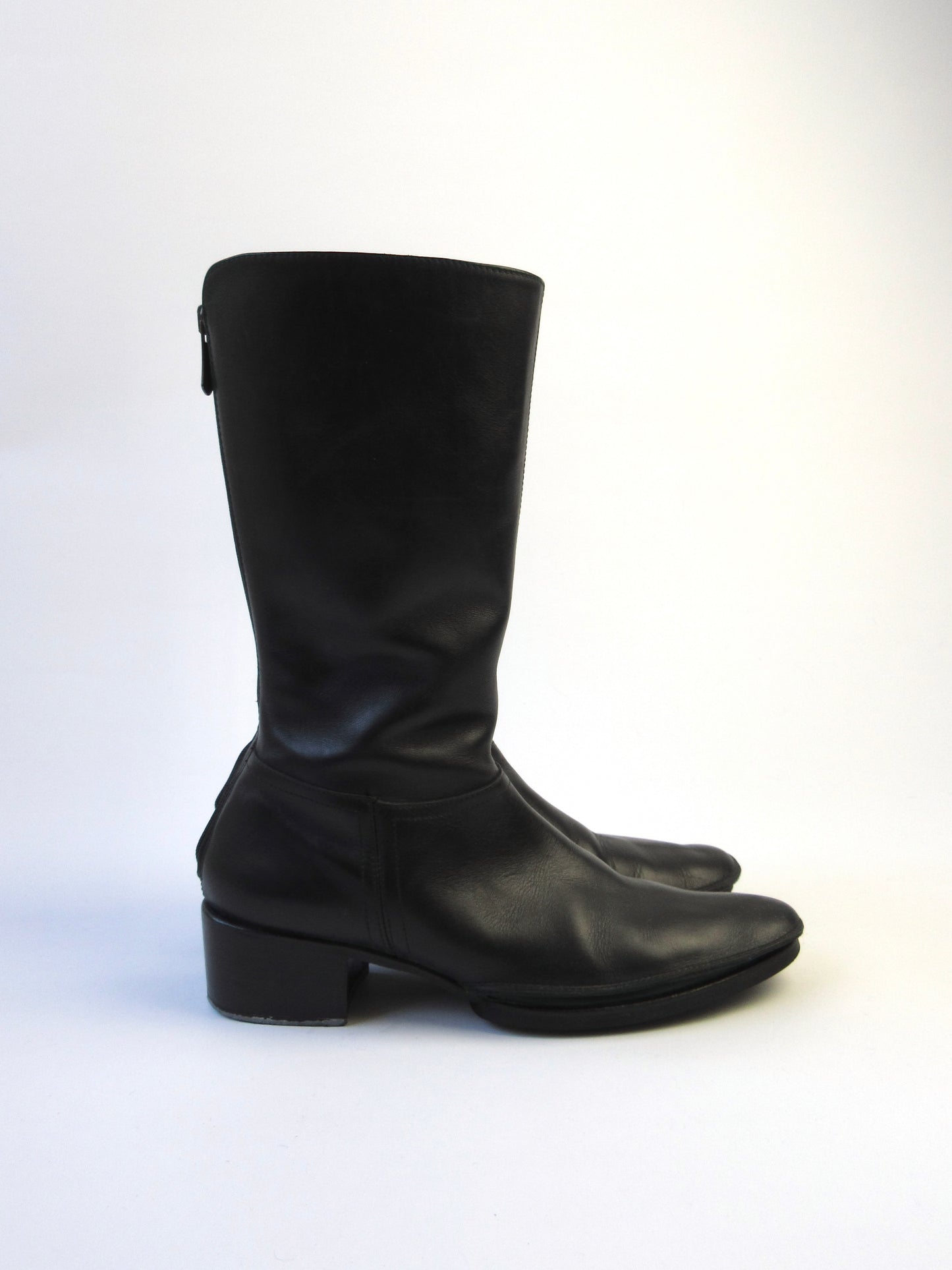 back zip-up boots