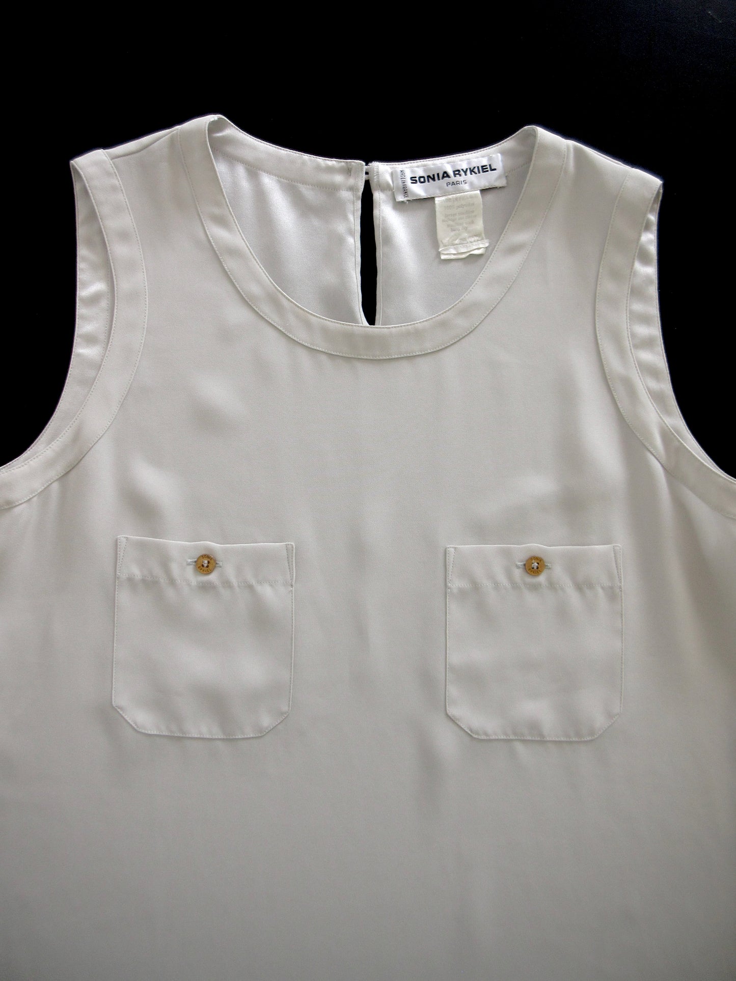 SONIA RYKIEL right gray sleeveless top