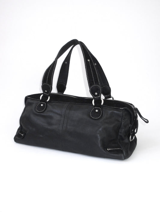 agnes b. different materials boston bag