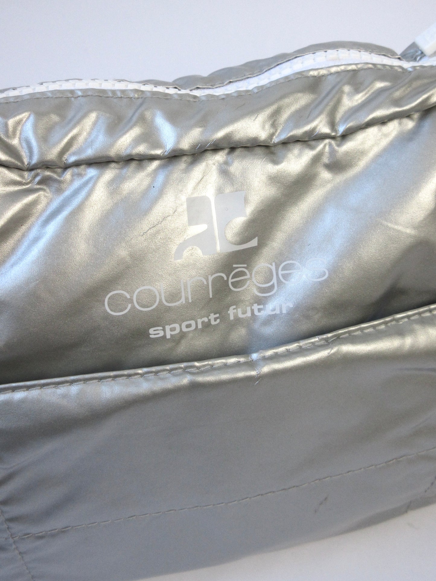 courreges silver shoulder bag