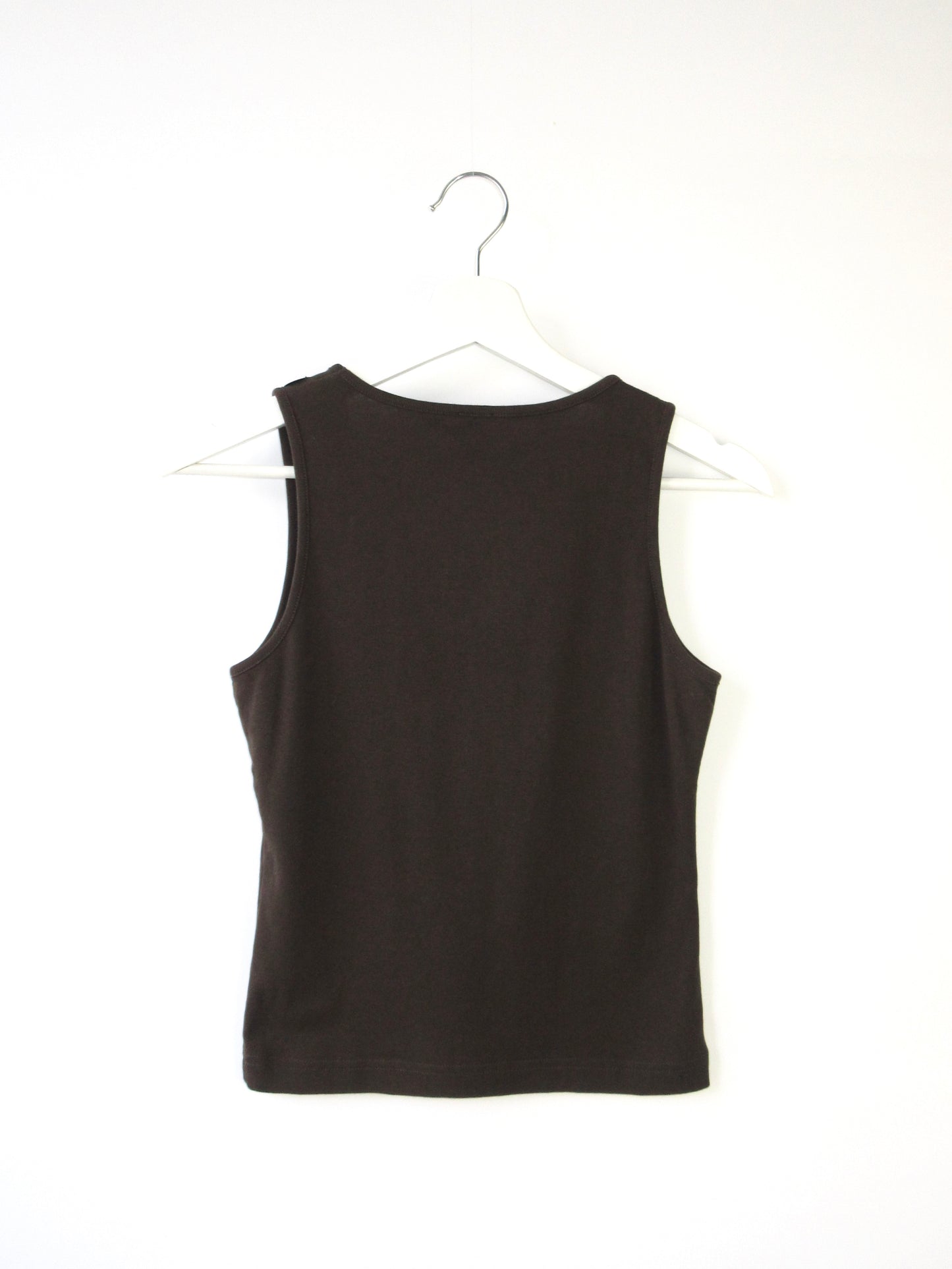 spangle brown tank top