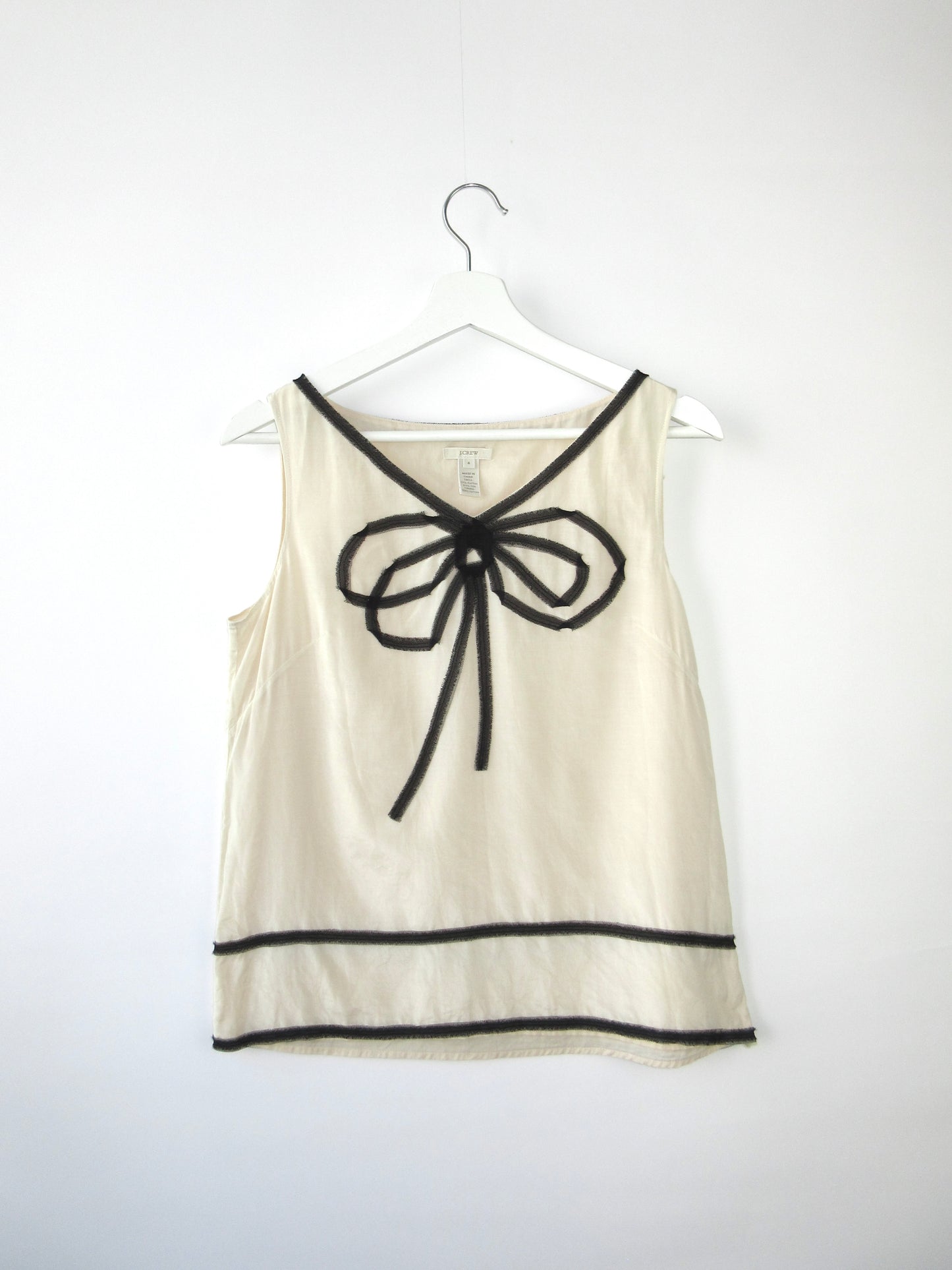 ribbon silk sleeveless top