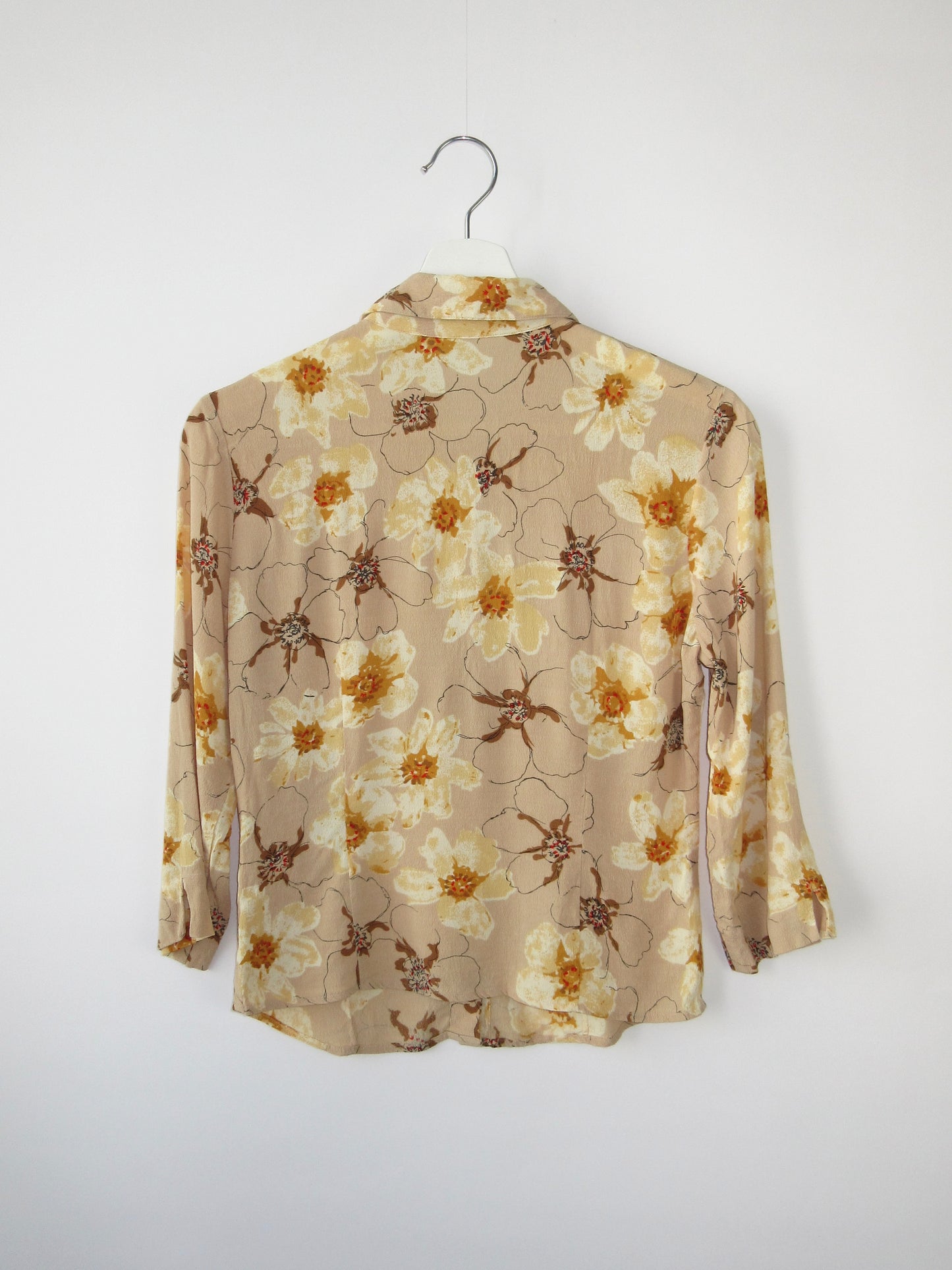 【used】flower crepe blouse