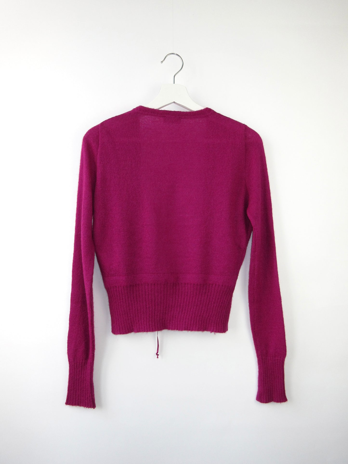 【used】Max&Co. magenta color mohair cardigan