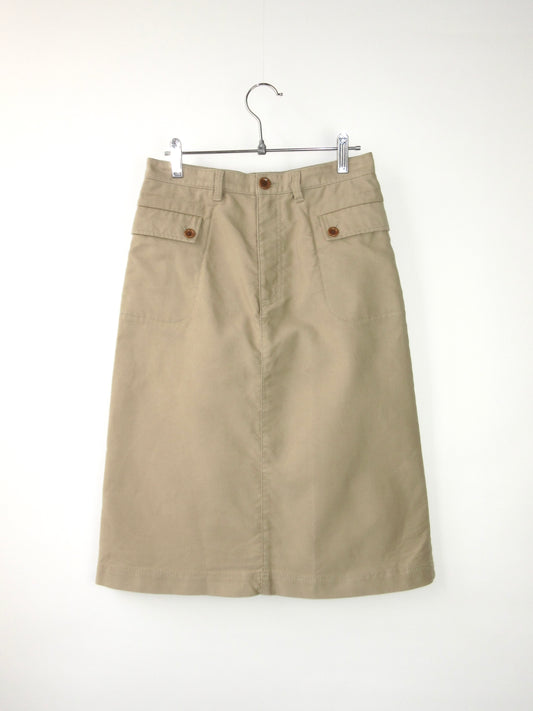 beige cargo skirt