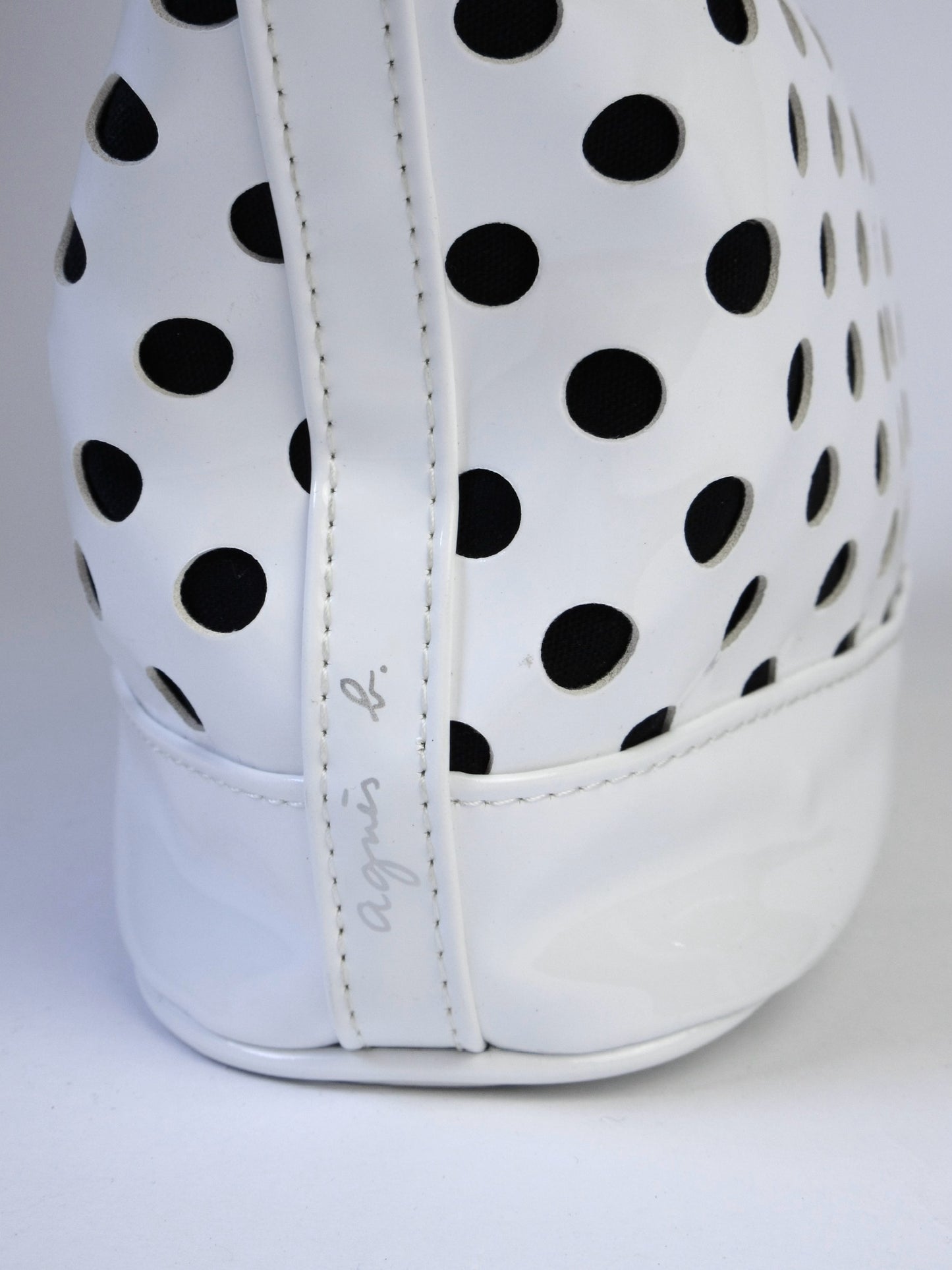 agnes b. polka dots monotone bag